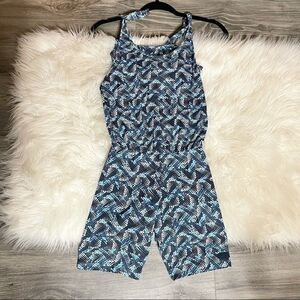 Body for sure blue sexy one piece shorts tank top